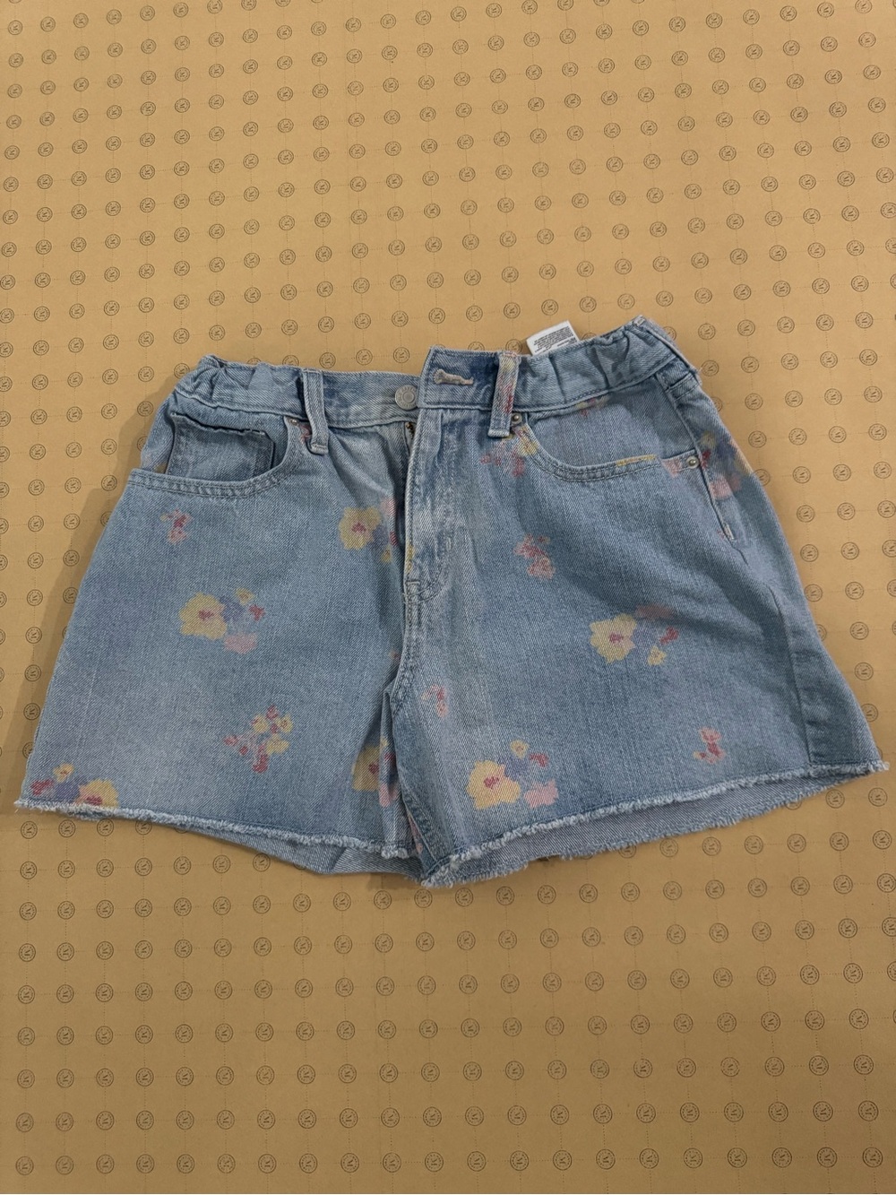 Old Navy Light Blue Denim Floral Print Shorts